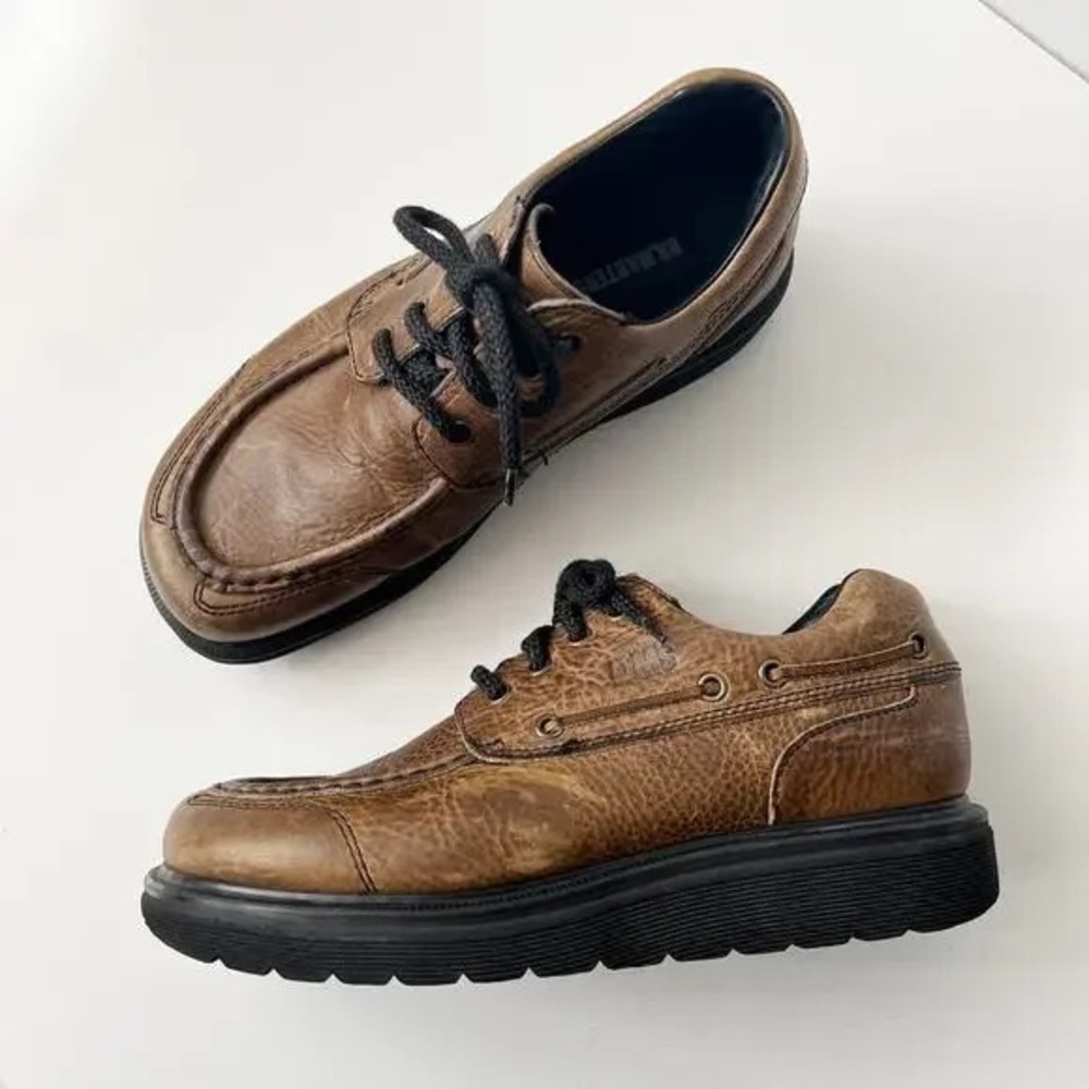 Vintage Dr. Martens Chunky Brown Boat Shoes Oxford Size 8 UK 10 US Women's